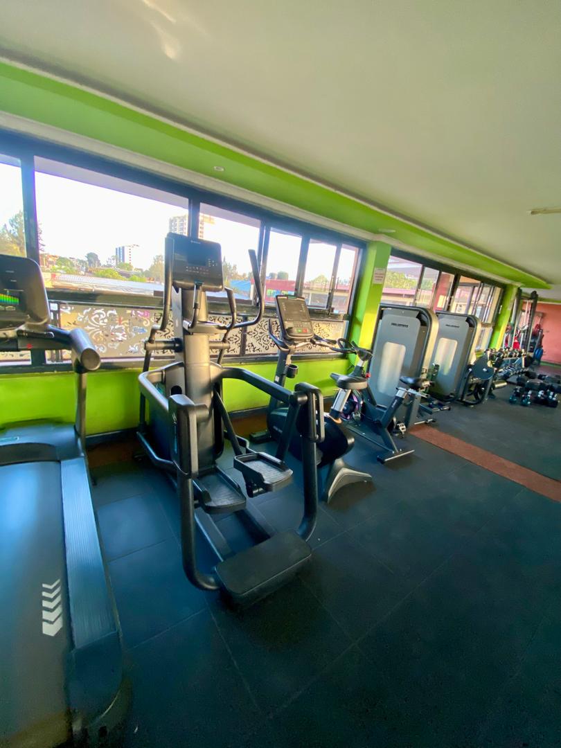 View along the cardio and strength equipment at Shiloh Gym